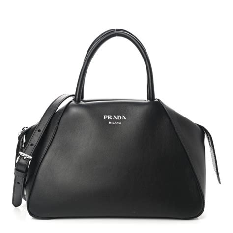 prada brushed calfskin tote.